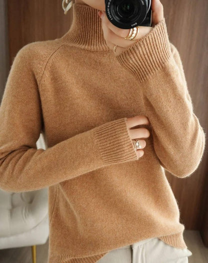 Fredegonde Ribbed Knit Roll Neck Sweater