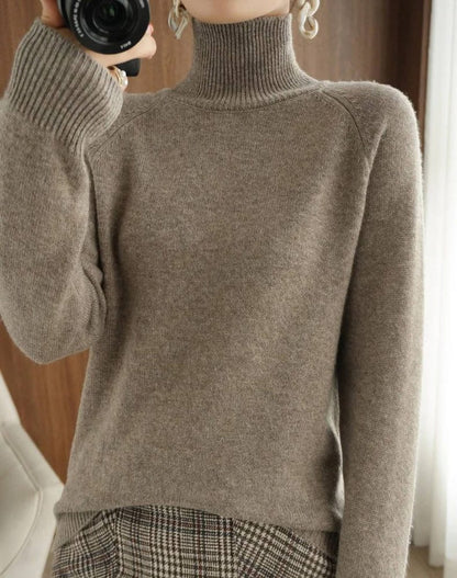 Fredegonde Ribbed Knit Roll Neck Sweater