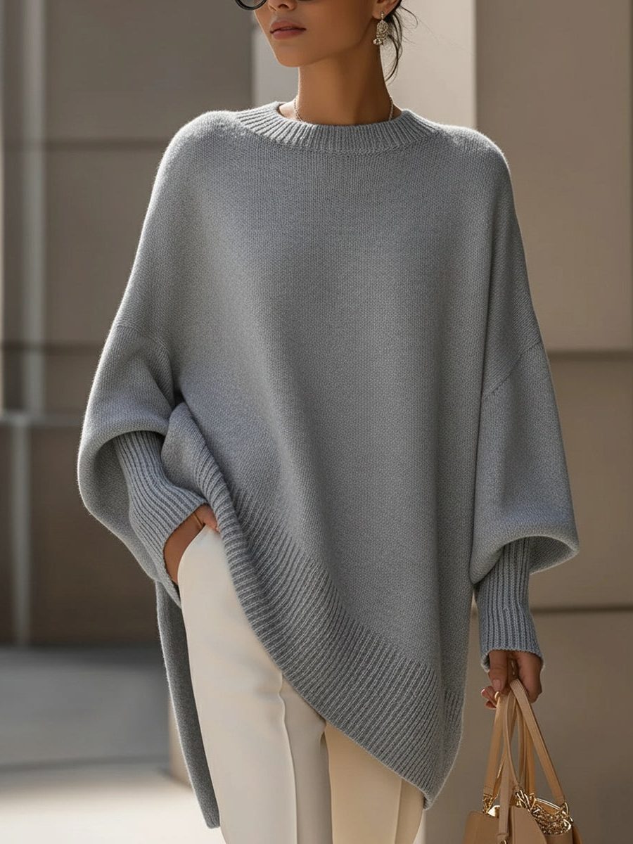 Petronel Ribbed Knit Longline Pullover