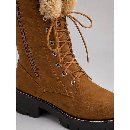 Osanne Lace-Up Platform Knee-High Winter Boots