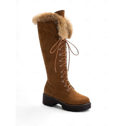 Osanne Lace-Up Platform Knee-High Winter Boots