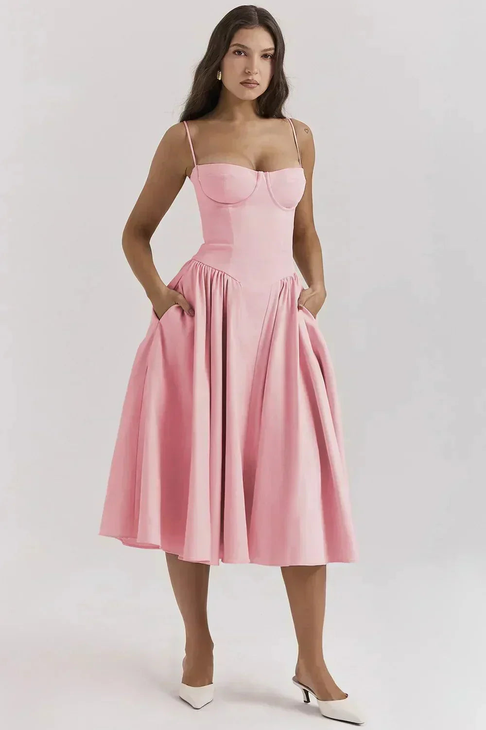 Milica Wedding Guest A-Line Midi Dress