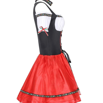 Gerloc Corset Lace-Up Dirndl Dress for Oktoberfest