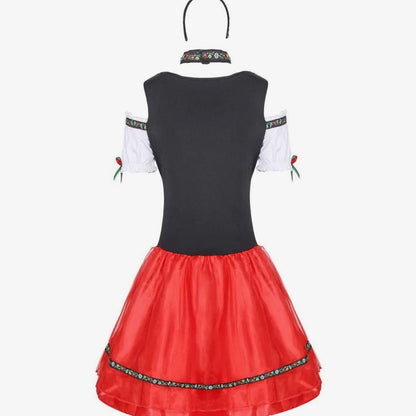 Gerloc Corset Lace-Up Dirndl Dress for Oktoberfest