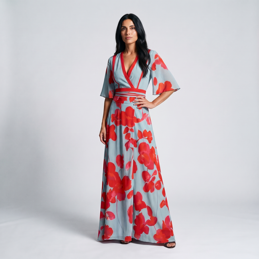 Amrapali Floral Wrap Maxi Dress